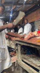 Meat market operations documented in Ado, Nigeria