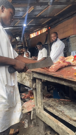 Meat market operations documented in Ado, Nigeria