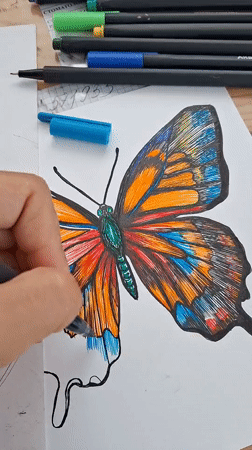 Morning art session and playtime in rural Kempelevo