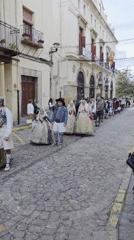 Traditional Valencian festival procession fills historic Sagunto streets
