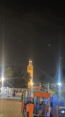 Evening crowds gather at Marrakesh's famous Djemaa el-Fna square