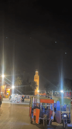 Evening crowds gather at Marrakesh's famous Djemaa el-Fna square