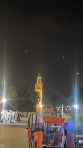 Evening crowds gather at Marrakesh's famous Djemaa el-Fna square