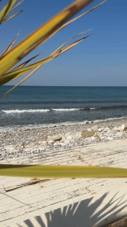 Morning beach scenes captured across Bar, Montenegro coastline