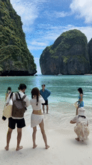 Early morning tourists explore Ao Nang beaches and scenic viewpoints