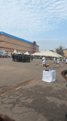 NYSC marching band parade at Alagba training facility, Nigeria