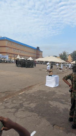 NYSC marching band parade at Alagba training facility, Nigeria