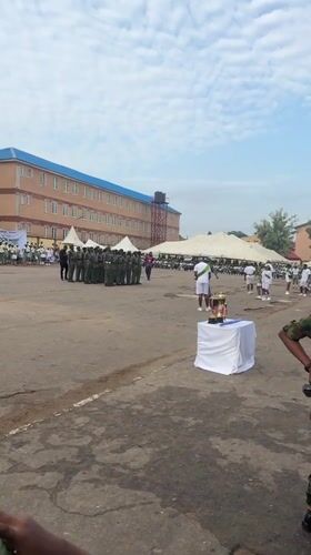 NYSC marching band parade at Alagba training facility, Nigeria