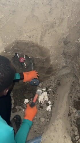 Plumber conducts pipe repairs in Angwan Sayawa, Nigeria