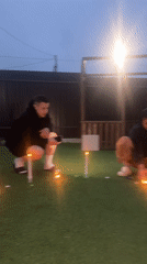 Candlelit dancing and sky lanterns at a Karsha evening gathering