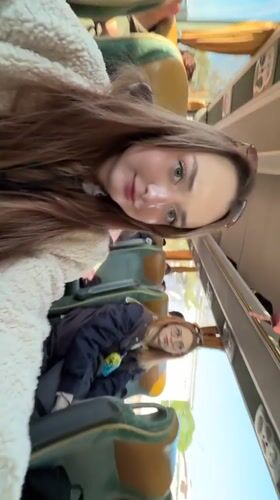 Two women ride morning bus in Kragujevac, Serbia