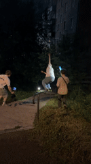 Evening skate session at Divnogorsk's outdoor recreational spots