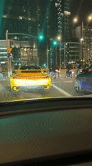 Traffic flows through Warsaw intersection on Sunday evening