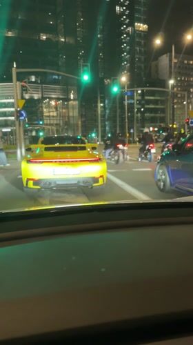 Traffic flows through Warsaw intersection on Sunday evening