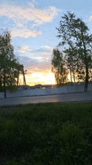 Sunset and daily life captured across Chaikovsky, Russia