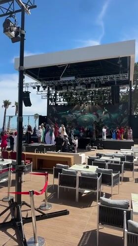 Fashion show preparation underway in Kemer, Turkey