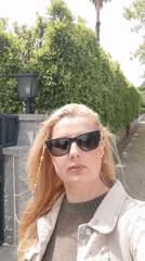Lisbon street moments: selfie, pomegranate bloom, azulejo tiles