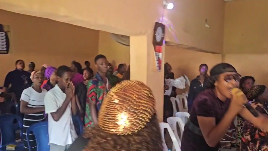 Church service held in Ivrea, Italy