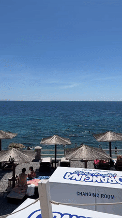 Sunny afternoon along the Adriatic coast in Sutomore