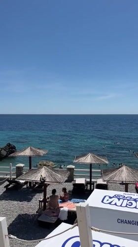 Sunny afternoon along the Adriatic coast in Sutomore