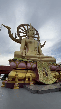 Koh Samui's Big Buddha at Wat Plai Laem, multiple angles