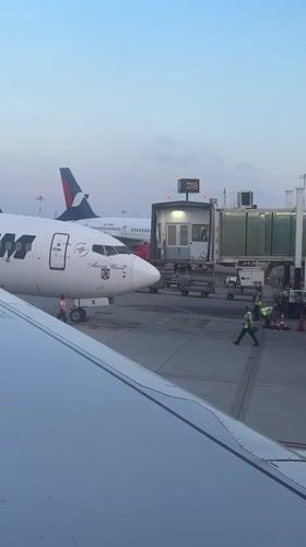 Passenger documents sunset airport activity in Aksu, Turkey