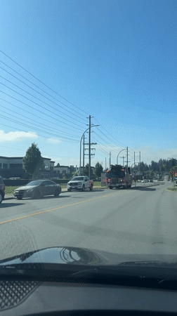 Port Coquitlam fire truck spotted on road patrol