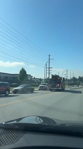 Port Coquitlam fire truck spotted on road patrol