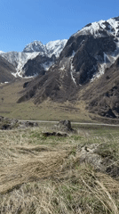 Mountain landscape documented in Pkhelshe, Georgia on clear morning