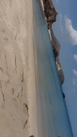 Beach day documented in Pedro González, Venezuela