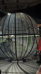 Globe of Death motorcycle stunt show on stage in Kemer