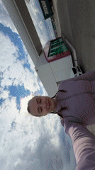 Woman films selfie videos at Russian gas station