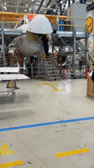 Aircraft maintenance and foosball game documented in Sofia