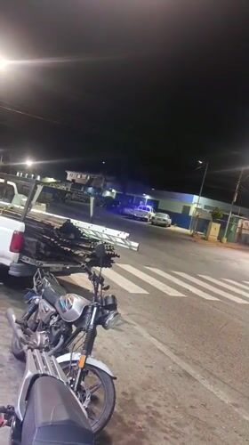 Motorcycle, construction truck, police cars spotted on Juan Griego street