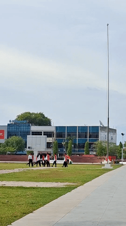Flag ceremony and formation drills at Lhokseumawe public grounds