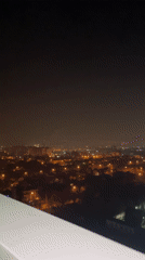 Nighttime cityscape photography session captured from Krasnodar rooftop