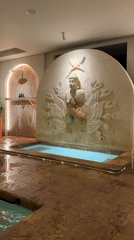 Spa facility with Buddha sculpture documented in Kuta Selatan