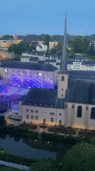 Dusk panoramas captured across Luxembourg City's historic Grund quarter
