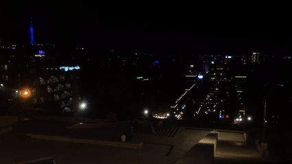 Evening scene captured from elevated viewpoint in Yerevan