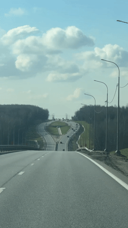 Highway infrastructure documented near Kurlutovka, Russia
