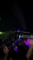 Nightclub scene captured in Pleven, Bulgaria with dancing patrons