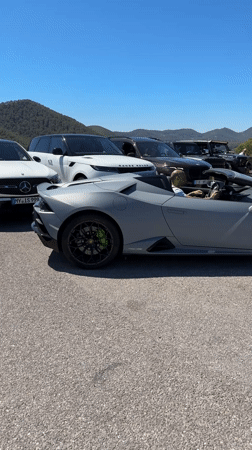 Gray Lamborghini spotted in Santa Eulària des Riu area
