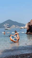 Summer day on Montenegro's Adriatic coast near Pržno