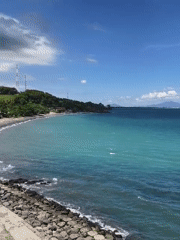 Tropical beach scene documented in Batulayar Barat, Indonesia