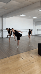 Morning dance and gymnastics practice session in Votkinsk studio