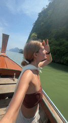 Tourist boat tour captured on video in Thailand's Phang Nga Bay