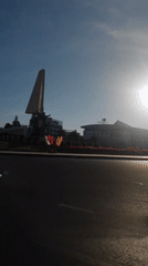 Monument with boat figures observed at Phan Thiết roundabout