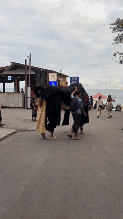 Bali's southwest coast alive at sunset, Barong performance included