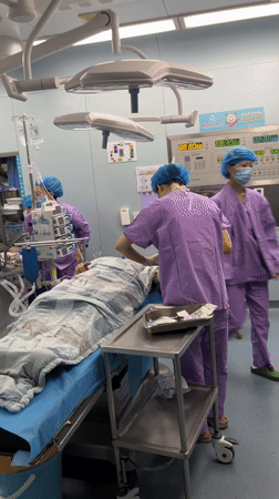 Surgery in progress at Yuzhong District medical facility