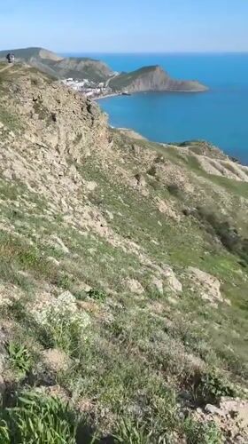Clear day coastal landscape recorded near Ordzhonikidze beach